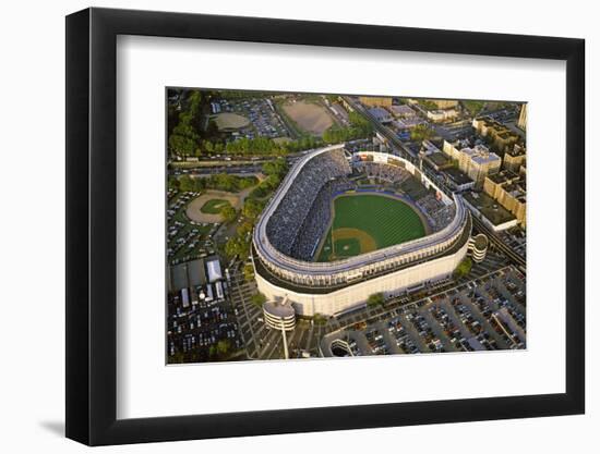 Aerial view of a baseball stadium, Yankee Stadium, New York City, New York State, USA-null-Framed Photographic Print