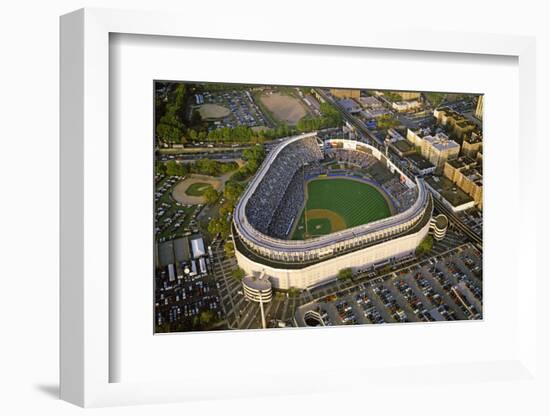 Aerial view of a baseball stadium, Yankee Stadium, New York City, New York State, USA-null-Framed Photographic Print