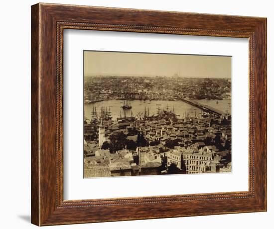 Aerial View of a Bridge over the Bosporus in Istanbul-null-Framed Photographic Print