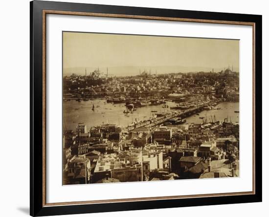 Aerial View of a Bridge over the Bosporus in Istanbul-null-Framed Photographic Print