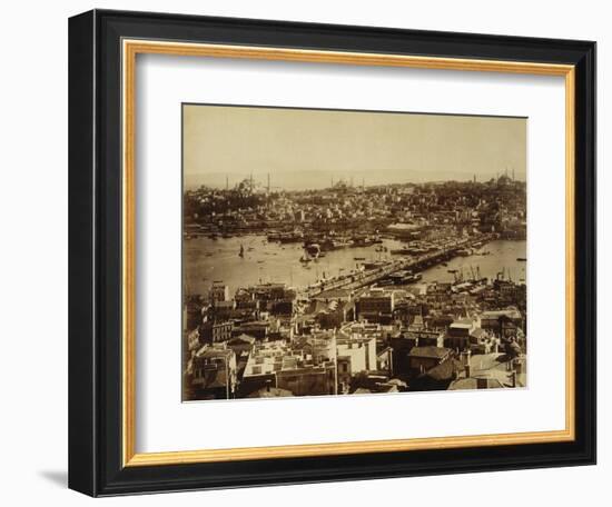 Aerial View of a Bridge over the Bosporus in Istanbul-null-Framed Photographic Print