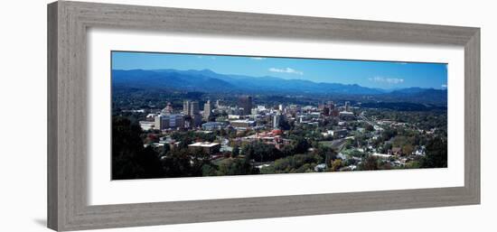 Aerial View of a City, Asheville, Buncombe County, North Carolina, USA-null-Framed Photographic Print