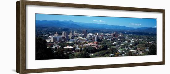 Aerial View of a City, Asheville, Buncombe County, North Carolina, USA-null-Framed Photographic Print