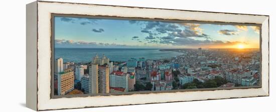 Aerial view of a city, Havana, Cuba-null-Framed Premier Image Canvas