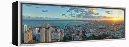 Aerial view of a city, Havana, Cuba-null-Framed Premier Image Canvas