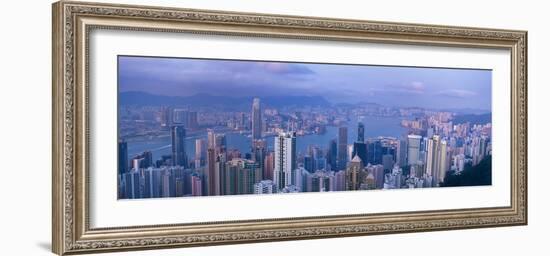 Aerial View of a City, Hong Kong, China-null-Framed Photographic Print