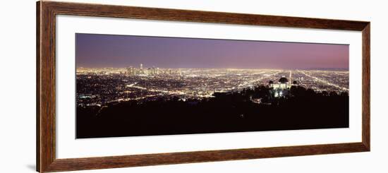 Aerial View of a Cityscape, Griffith Park Observatory, Los Angeles, California, USA 2010-null-Framed Photographic Print