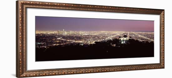 Aerial View of a Cityscape, Griffith Park Observatory, Los Angeles, California, USA 2010-null-Framed Photographic Print