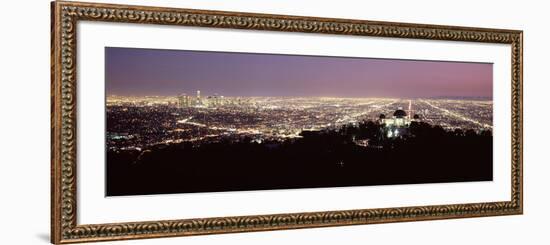 Aerial View of a Cityscape, Griffith Park Observatory, Los Angeles, California, USA 2010-null-Framed Photographic Print