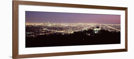 Aerial View of a Cityscape, Griffith Park Observatory, Los Angeles, California, USA 2010-null-Framed Photographic Print