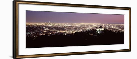 Aerial View of a Cityscape, Griffith Park Observatory, Los Angeles, California, USA 2010-null-Framed Photographic Print