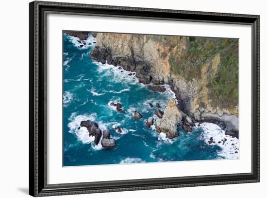 Aerial View of a Coast, Big Sur, Monterey County, California, USA-null-Framed Photographic Print