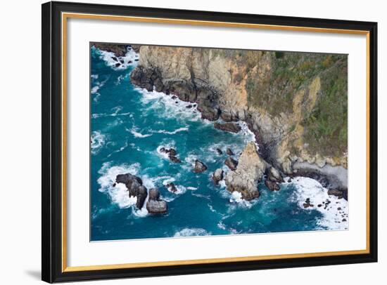 Aerial View of a Coast, Big Sur, Monterey County, California, USA-null-Framed Photographic Print