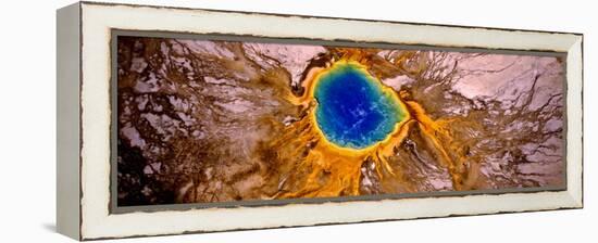 Aerial View of a Hot Spring, Grand Prismatic Spring, Yellowstone National Park, Wyoming, USA-null-Framed Premier Image Canvas