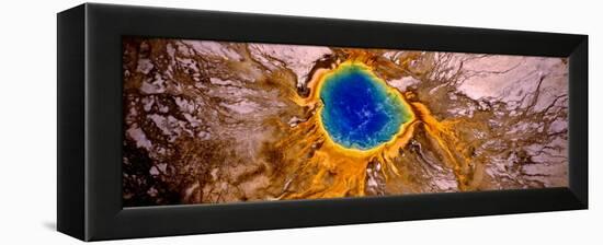 Aerial View of a Hot Spring, Grand Prismatic Spring, Yellowstone National Park, Wyoming, USA-null-Framed Premier Image Canvas