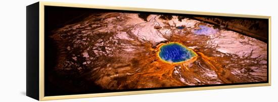 Aerial View of a Hot Spring, Grand Prismatic Spring, Yellowstone National Park, Wyoming, USA-null-Framed Premier Image Canvas