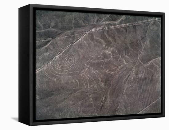 Aerial View of a Monkey Figure, Nazca Lines (Photography, 1983)-Prehistoric Prehistoric-Framed Premier Image Canvas