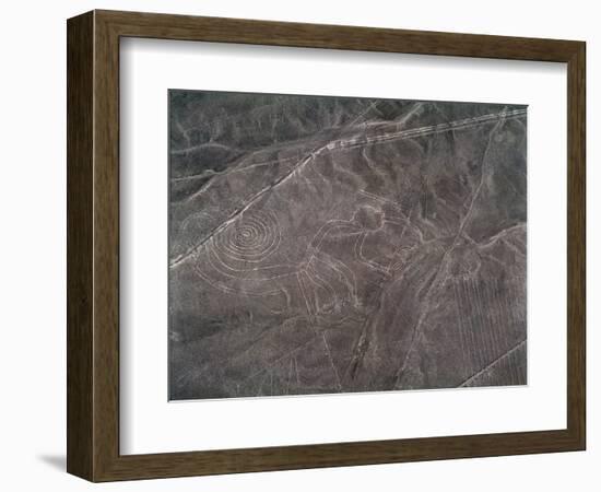 Aerial View of a Monkey Figure, Nazca Lines (Photography, 1983)-Prehistoric Prehistoric-Framed Giclee Print