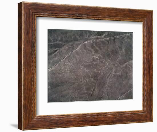 Aerial View of a Monkey Figure, Nazca Lines (Photography, 1983)-Prehistoric Prehistoric-Framed Giclee Print