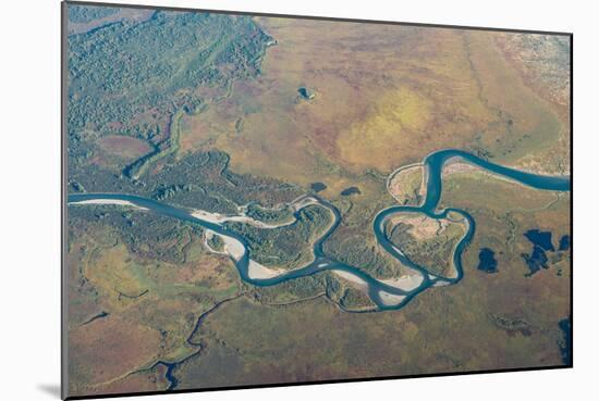 Aerial View of a River in Katmai National Park-Robert Haasmann-Mounted Photographic Print