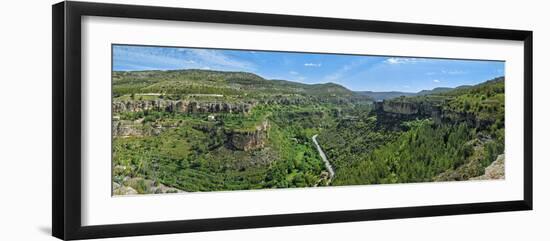 Aerial view of a valley, Rincon Seco Mirador, Cuenca, Castilla-La Mancha, Spain-null-Framed Photographic Print