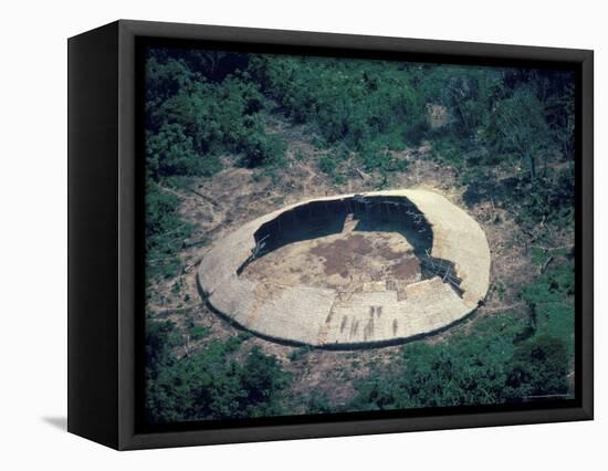 Aerial View of a Yanomami Yano Near Tooto Tobi, Brazil, South America-Robin Hanbury-tenison-Framed Premier Image Canvas