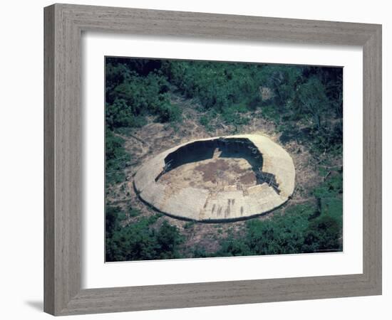 Aerial View of a Yanomami Yano Near Tooto Tobi, Brazil, South America-Robin Hanbury-tenison-Framed Photographic Print