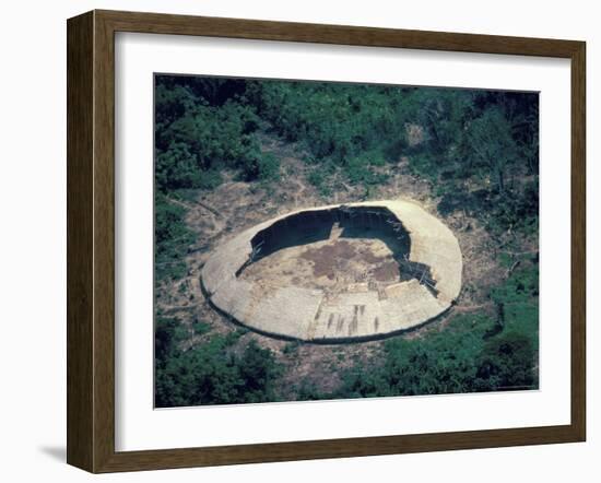 Aerial View of a Yanomami Yano Near Tooto Tobi, Brazil, South America-Robin Hanbury-tenison-Framed Photographic Print