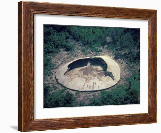 Aerial View of a Yanomami Yano Near Tooto Tobi, Brazil, South America-Robin Hanbury-tenison-Framed Photographic Print