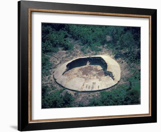 Aerial View of a Yanomami Yano Near Tooto Tobi, Brazil, South America-Robin Hanbury-tenison-Framed Photographic Print