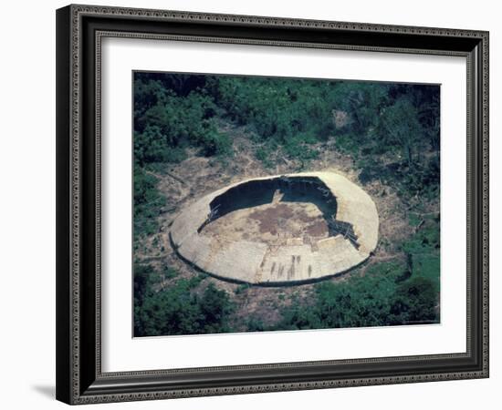 Aerial View of a Yanomami Yano Near Tooto Tobi, Brazil, South America-Robin Hanbury-tenison-Framed Photographic Print