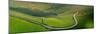 Aerial view of A623 near Tideswell, Peak District National Park, Derbyshire, England-Frank Fell-Mounted Photographic Print