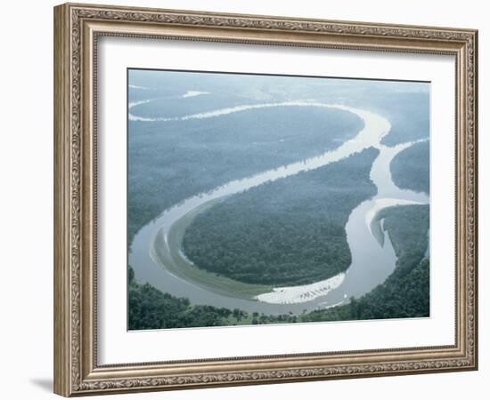 Aerial View of Amazon River and Jungle, Brazil-null-Framed Photographic Print