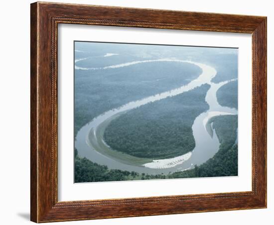 Aerial View of Amazon River and Jungle, Brazil-null-Framed Photographic Print