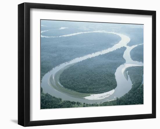 Aerial View of Amazon River and Jungle, Brazil-null-Framed Photographic Print