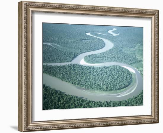 Aerial View of Amazon River and Jungle, Brazil-null-Framed Photographic Print