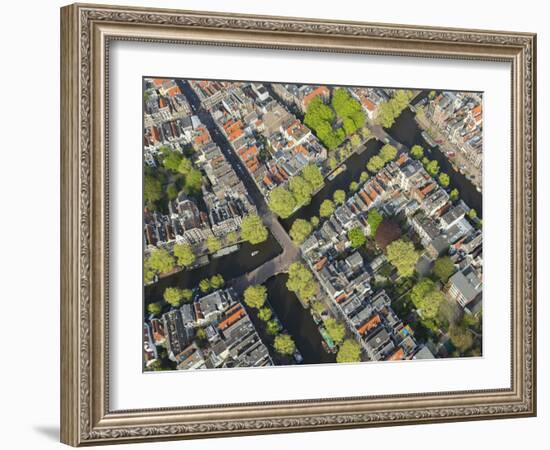 Aerial View of Amsterdam, Holland, Netherlands-Peter Adams-Framed Photographic Print