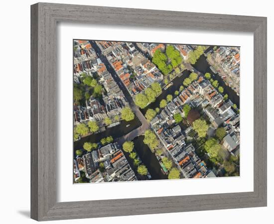 Aerial View of Amsterdam, Holland, Netherlands-Peter Adams-Framed Photographic Print