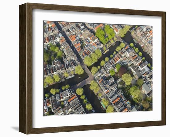 Aerial View of Amsterdam, Holland, Netherlands-Peter Adams-Framed Photographic Print