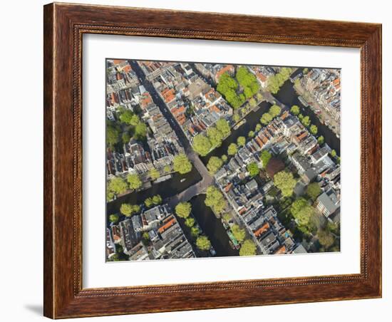 Aerial View of Amsterdam, Holland, Netherlands-Peter Adams-Framed Photographic Print