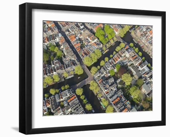 Aerial View of Amsterdam, Holland, Netherlands-Peter Adams-Framed Photographic Print