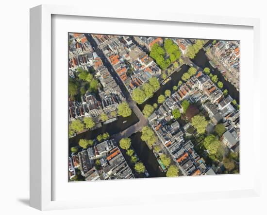 Aerial View of Amsterdam, Holland, Netherlands-Peter Adams-Framed Photographic Print