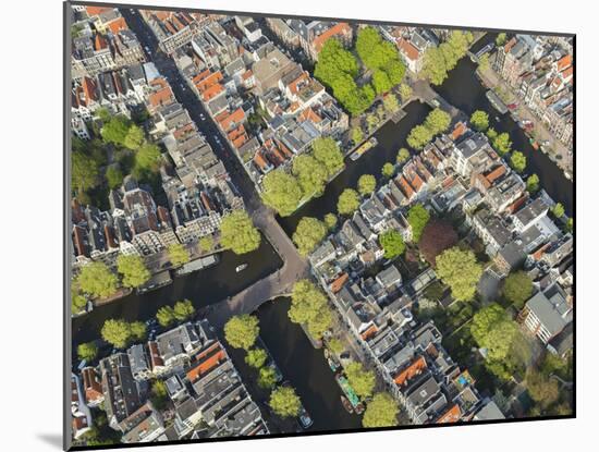 Aerial View of Amsterdam, Holland, Netherlands-Peter Adams-Mounted Photographic Print