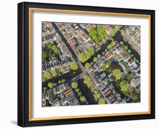 Aerial View of Amsterdam, Holland, Netherlands-Peter Adams-Framed Photographic Print