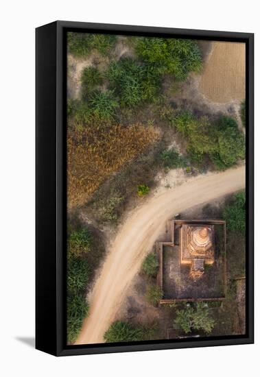 Aerial View of an Ancient Temples of Bagan at Sunrise in Myanmar-Harry Marx-Framed Premier Image Canvas