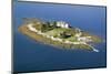 Aerial View of an Island and Lighthouse near Acadia National Park, Maine-Joseph Sohm-Mounted Photographic Print