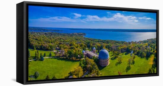 Aerial view of an observatory, Yerkes Observatory, Williams Bay, Wisconsin, USA-null-Framed Premier Image Canvas