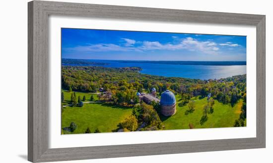 Aerial view of an observatory, Yerkes Observatory, Williams Bay, Wisconsin, USA-null-Framed Photographic Print