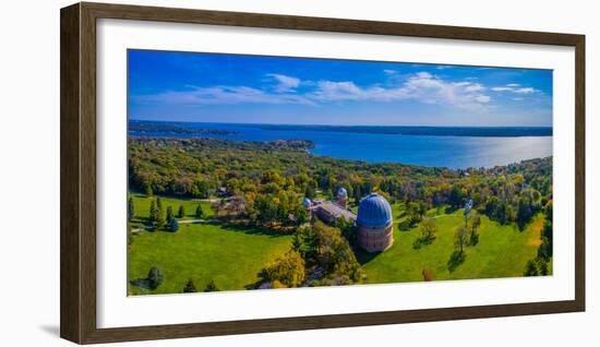 Aerial view of an observatory, Yerkes Observatory, Williams Bay, Wisconsin, USA-null-Framed Photographic Print