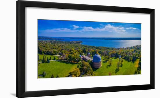 Aerial view of an observatory, Yerkes Observatory, Williams Bay, Wisconsin, USA-null-Framed Photographic Print